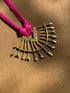 Pink Tribal Tikon Long Dhokra Necklace